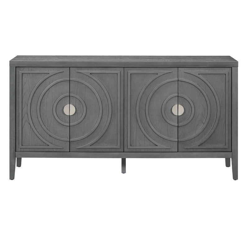 Retro-Sideboard mit runden Türgriffen – 60L x 16W x 32H
