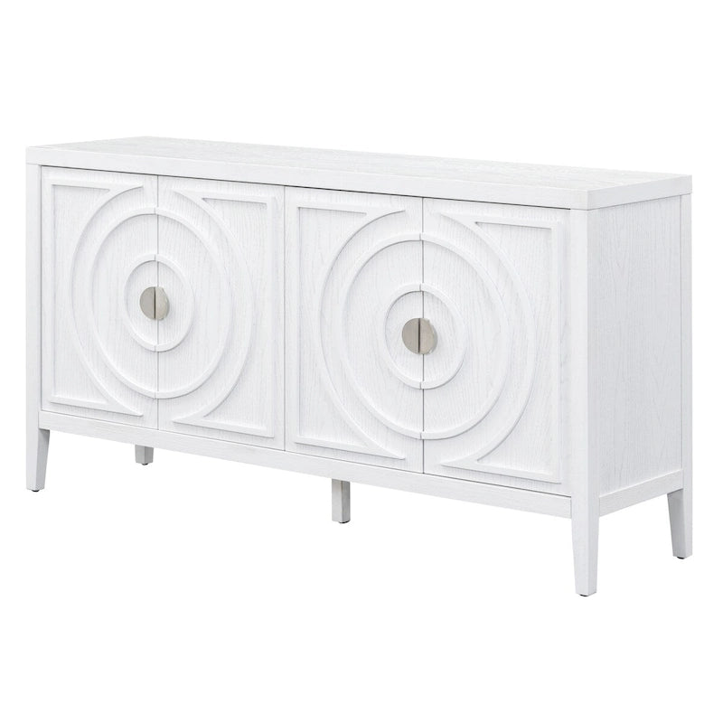 Retro-Sideboard mit runden Türgriffen – 60L x 16W x 32H
