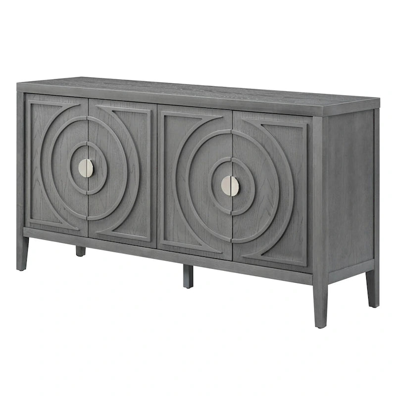 Retro-Sideboard mit runden Türgriffen – 60L x 16W x 32H