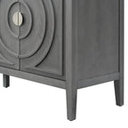 Retro-Sideboard mit runden Türgriffen – 60L x 16W x 32H