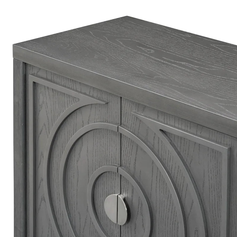 Retro-Sideboard mit runden Türgriffen – 60L x 16W x 32H