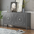 Retro-Sideboard mit runden Türgriffen – 60L x 16W x 32H