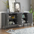 Retro-Sideboard mit runden Türgriffen – 60L x 16W x 32H