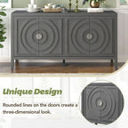 Retro-Sideboard mit runden Türgriffen – 60L x 16W x 32H