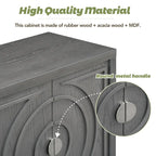 Retro-Sideboard mit runden Türgriffen – 60L x 16W x 32H