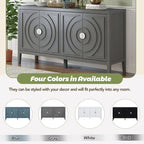 Retro-Sideboard mit runden Türgriffen – 60L x 16W x 32H