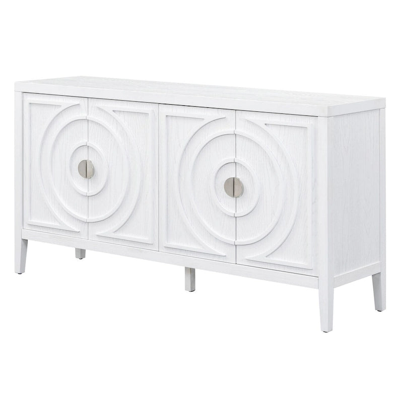 Retro-Sideboard mit runden Türgriffen – 60L x 16W x 32H
