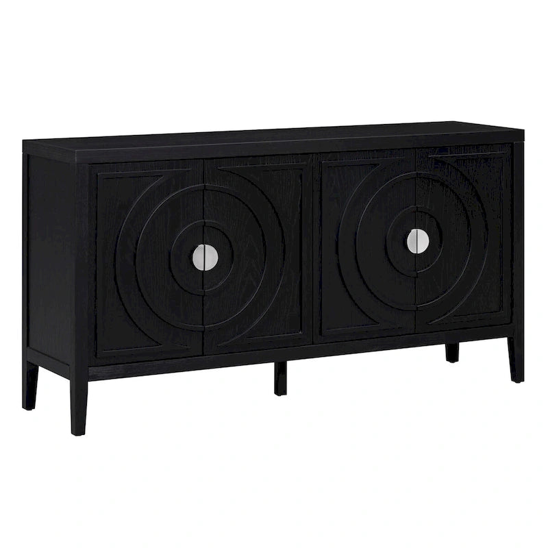 Retro-Sideboard mit runden Türgriffen – 60L x 16W x 32H
