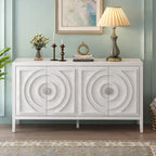 Retro-Sideboard mit runden Türgriffen – 60L x 16W x 32H