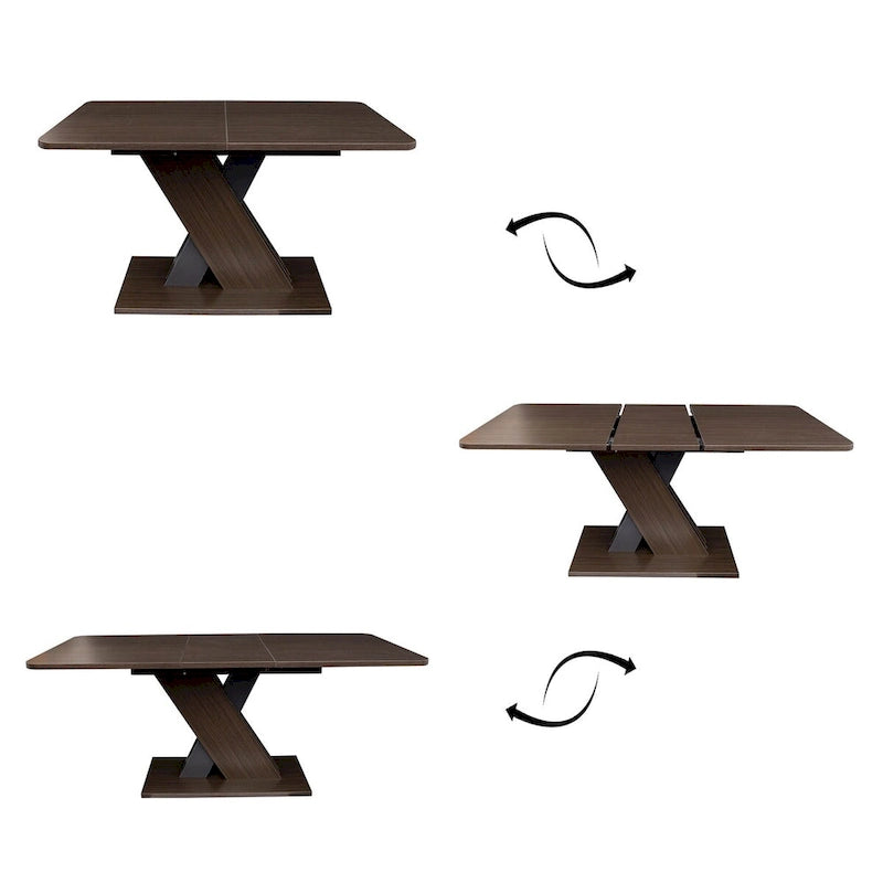 Extendable Dining Table with X-Base