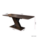 Extendable Dining Table with X-Base