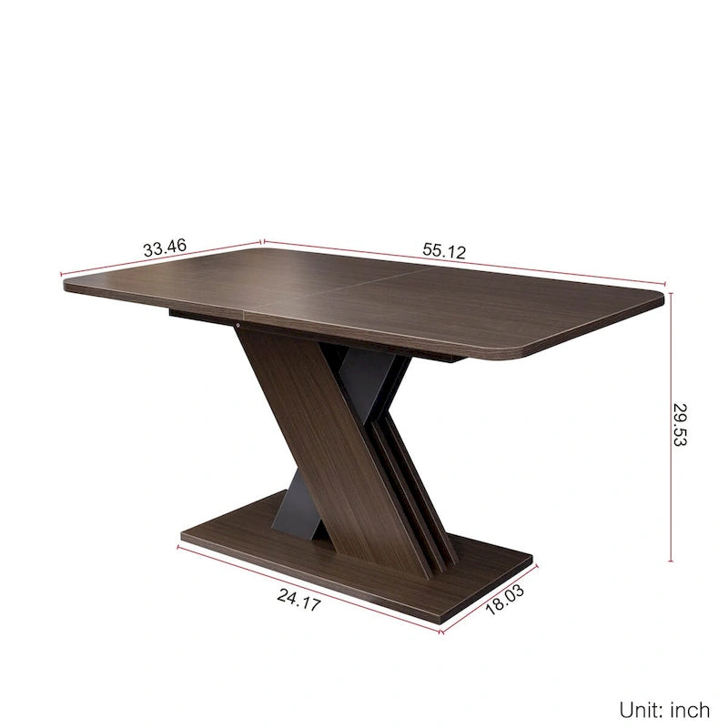 Extendable Dining Table with X-Base