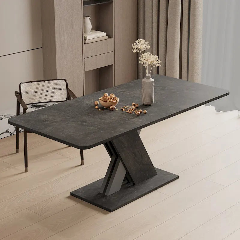 Extendable Dining Table with X-Base