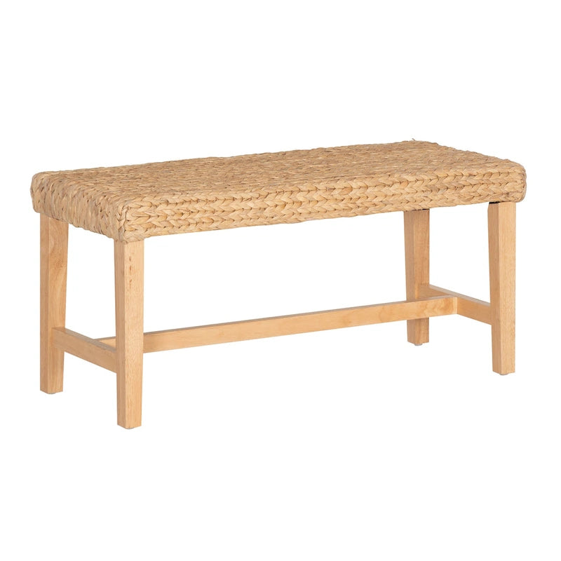 Hyacinth Natural Bench