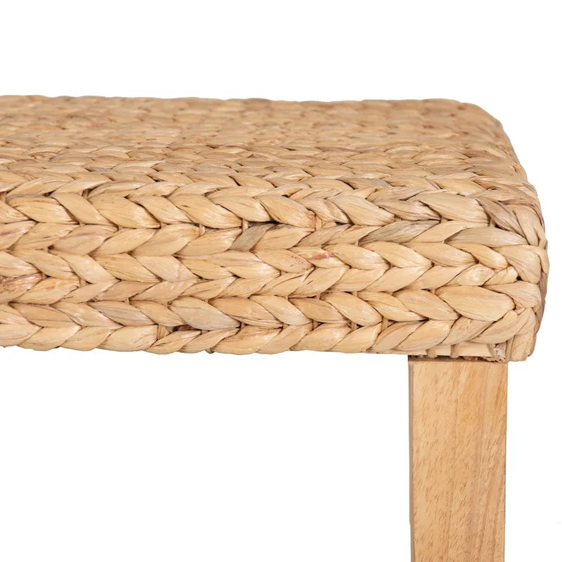 Hyacinth Natural Bench