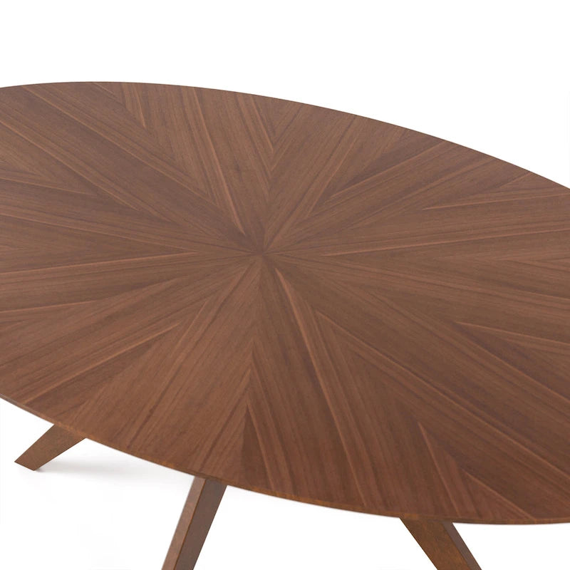 71-Inch Oval Walnut Dining Table