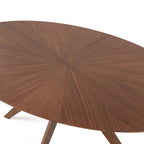 71-Inch Oval Walnut Dining Table