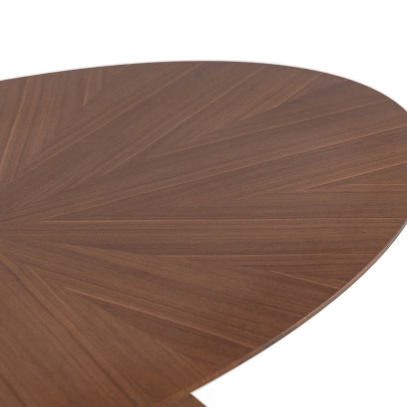 71-Inch Oval Walnut Dining Table