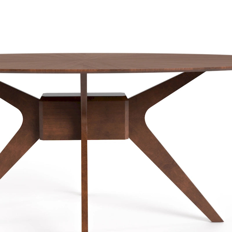 71-Inch Oval Walnut Dining Table