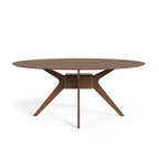 71-Inch Oval Walnut Dining Table