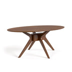 71-Inch Oval Walnut Dining Table
