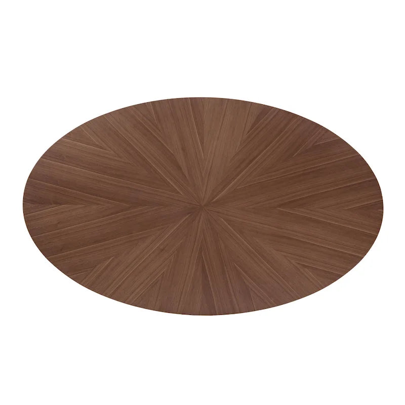 71-Inch Oval Walnut Dining Table