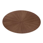 71-Inch Oval Walnut Dining Table