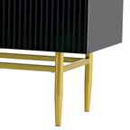 Buffet 4 portes avec poignées en métal doré, 60"L x 15.2"W x 30.9"H
