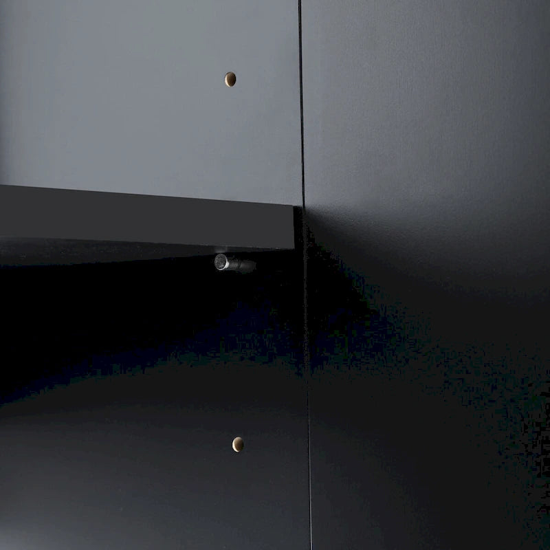 Buffet 4 portes avec poignées en métal doré, 60"L x 15.2"W x 30.9"H