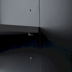 Buffet 4 portes avec poignées en métal doré, 60"L x 15.2"W x 30.9"H