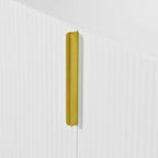 Buffet 4 portes avec poignées en métal doré, 60"L x 15.2"W x 30.9"H