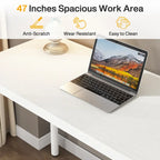 47-Inch Computer Desk with 5 Drawers and Metal Frame