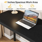 47-Inch Computer Desk with 5 Drawers and Metal Frame