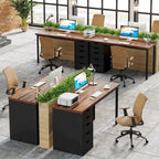 47-Inch Computer Desk with 5 Drawers and Metal Frame