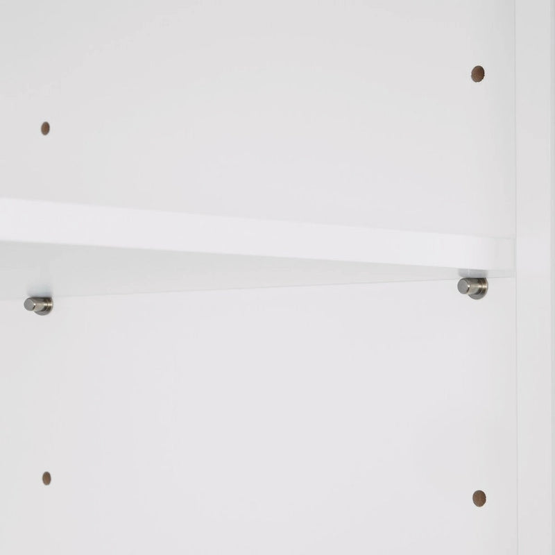 Two-Door Bathroom Storage Cabinet with Drawer and Adjustable Shelves - White