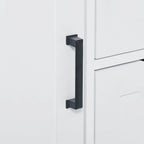 Freestanding Bathroom Storage Cabinet with Doors, Drawers and Open Shelves