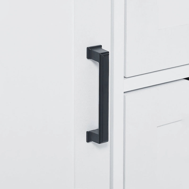 Freestanding Bathroom Storage Cabinet with Doors, Drawers and Open Shelves
