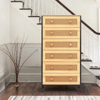 6-Drawer PE Rattan Storage Cabinet Dresser