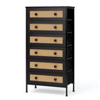 6-Drawer PE Rattan Storage Cabinet Dresser