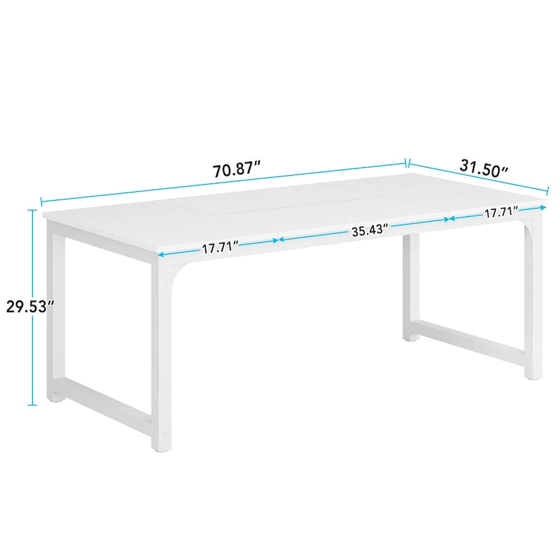 Table de salle à manger moderne de 70.87" pour 6 à 8 personnes
