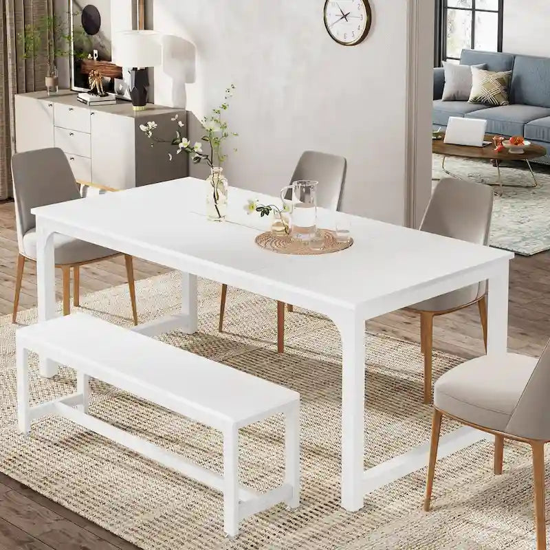 Table de salle à manger moderne de 70.87" pour 6 à 8 personnes