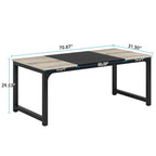 Table de salle à manger moderne de 70.87" pour 6 à 8 personnes