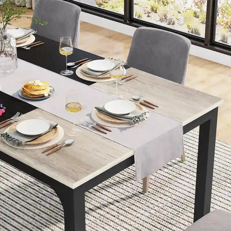 Table de salle à manger moderne de 70.87" pour 6 à 8 personnes