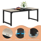 Table de salle à manger moderne de 70.87" pour 6 à 8 personnes