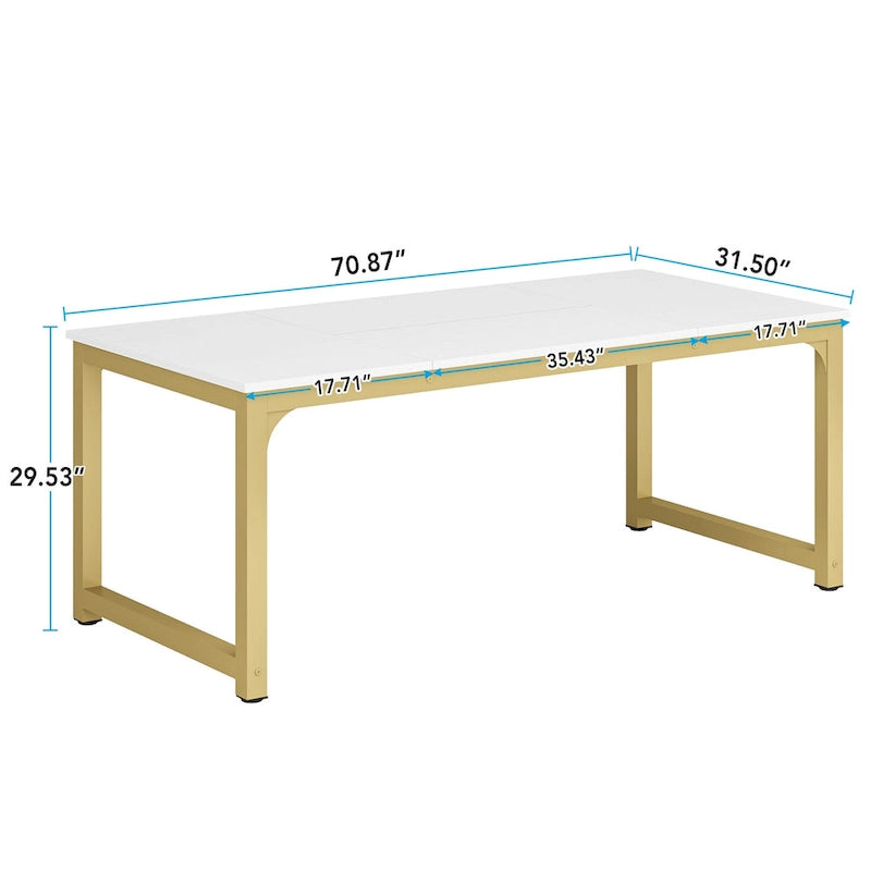 Table de salle à manger moderne de 70.87" pour 6 à 8 personnes
