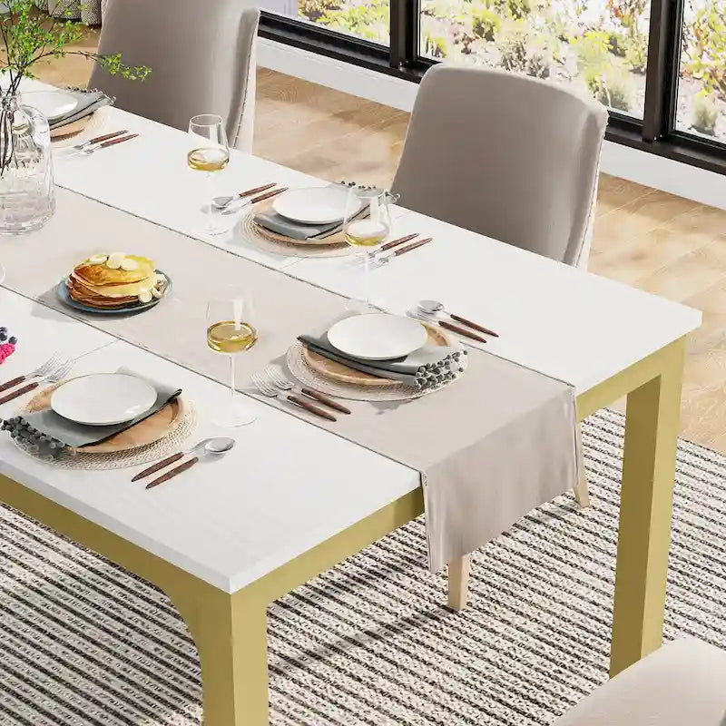 Table de salle à manger moderne de 70.87" pour 6 à 8 personnes